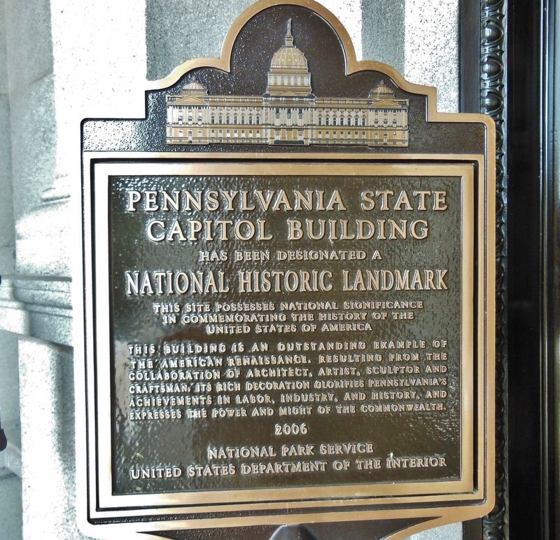 Pennsylvania State Capitol Building Marker image. Click for full size.