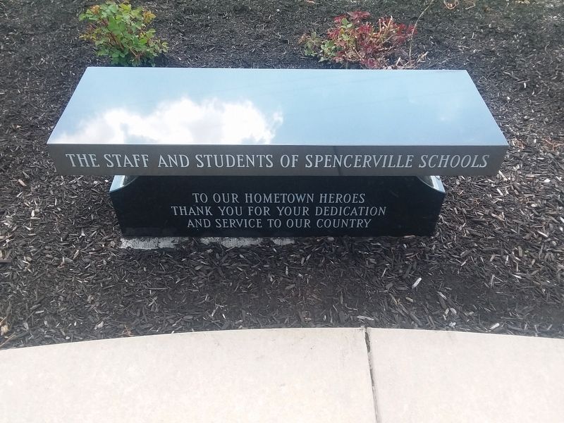 Spencerville Schools Veterans Memorial Bench Marker image. Click for full size.