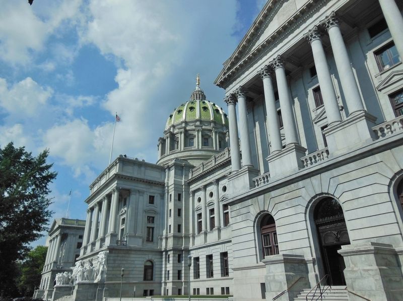 Pennsylvania Capitol (<i>southwest corner</i>)</center> image. Click for full size.