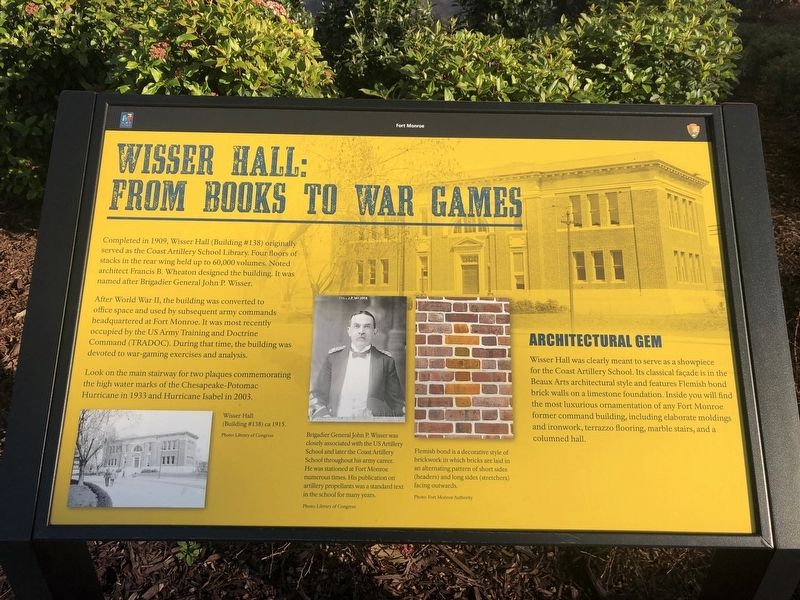 Wisser Hall: From Books To War Games Marker image. Click for full size.