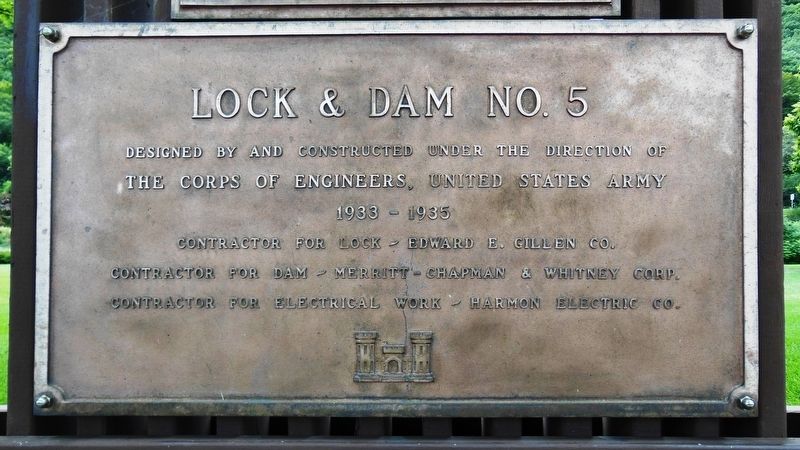 Lock & Dam No. 5 Marker image. Click for full size.