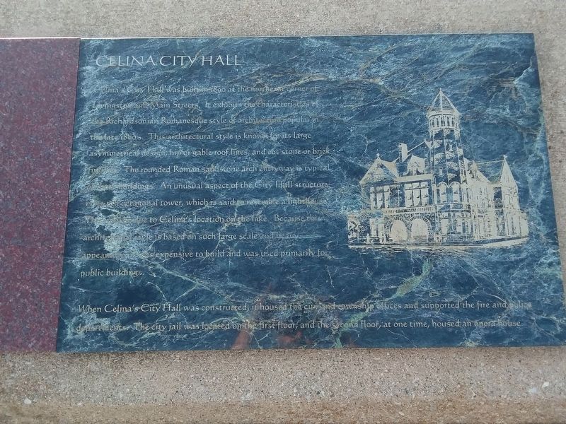 Celina City Hall Marker image. Click for full size.