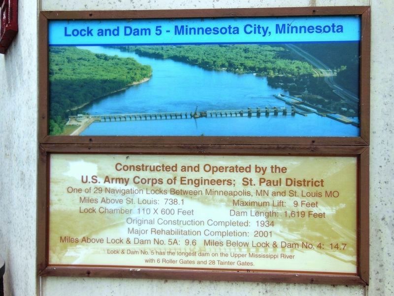 Lock & Dam No. 5 — Minnesota City, Minnesota image. Click for full size.