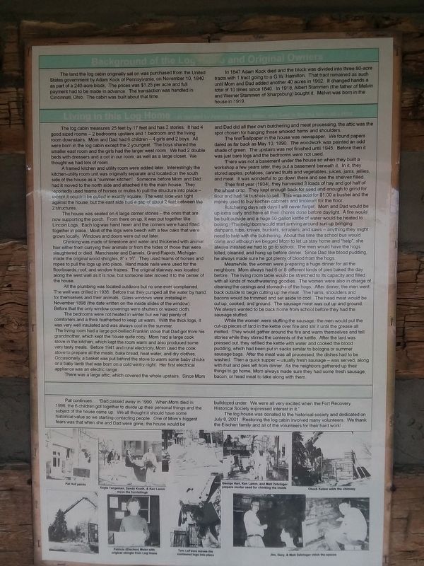Background of the Log Home and Original Owners Marker image. Click for full size.