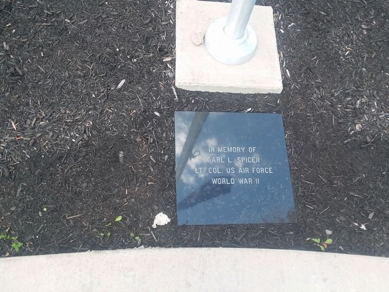 Dedication plaque for Carl L. Spicer on the grounds of the park image. Click for full size.