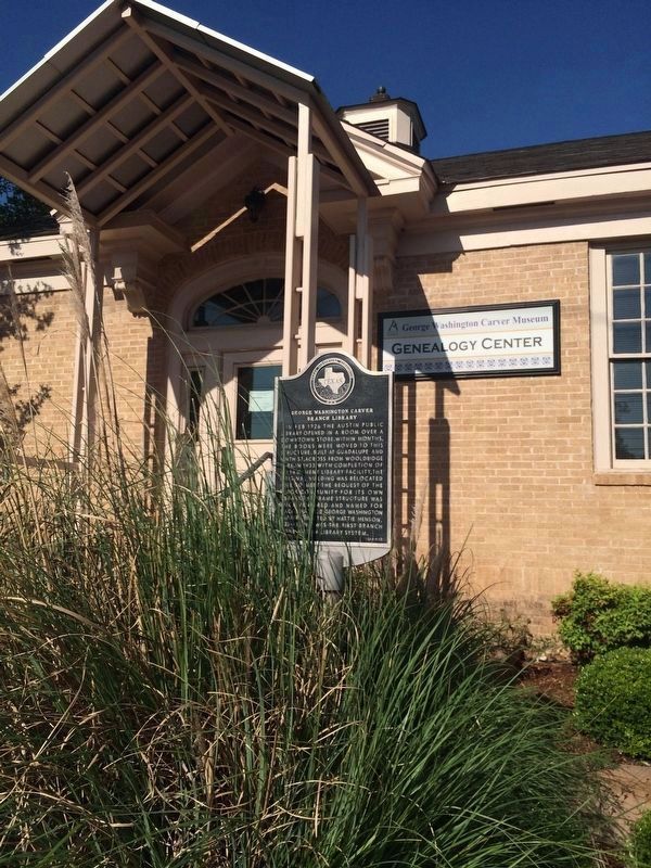 George Washington Carver Branch Library Marker image. Click for full size.