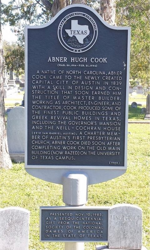 Abner Hugh Cook Marker image. Click for full size.