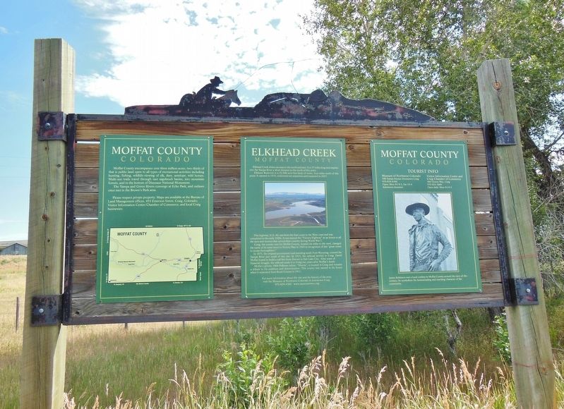 Elkhead Creek Marker Kiosk. Click for full size. Elkhead Creek Marker Kiosk image. Click for full size.