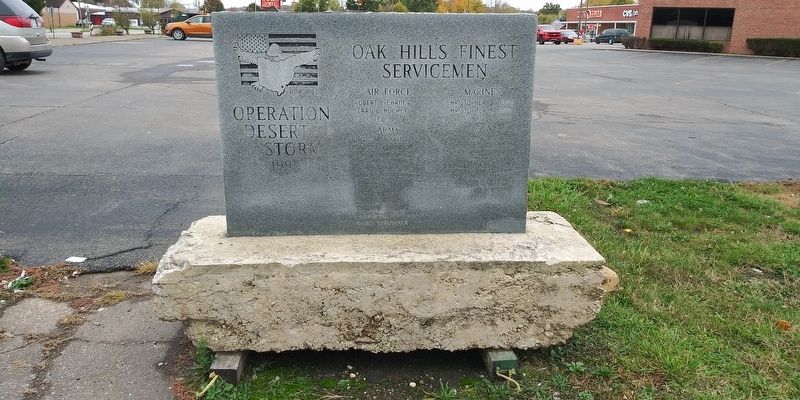 Oak Hill's Finest Servicemen Marker image. Click for full size.