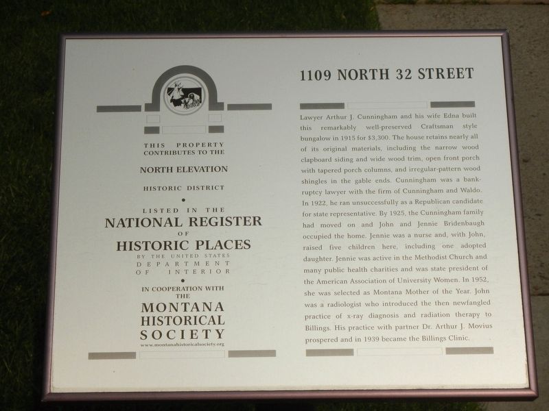 1109 North 32 Street Marker image. Click for full size.