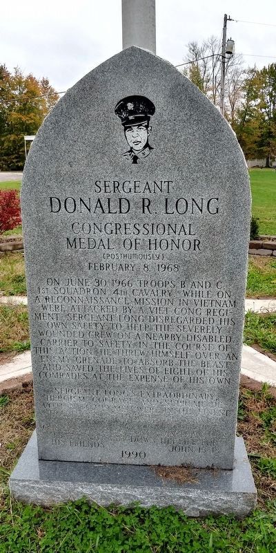 Sergeant Donald R. Long Marker image. Click for full size.