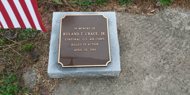 Roland T. Crace Jr Marker. Click for full size. Roland T. Crace Jr Marker image. Click for full size.