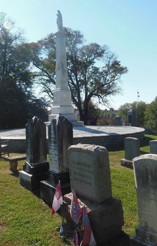 Colonel John Mosby Grave (With Flags) In The Foreground image. Click for full size.