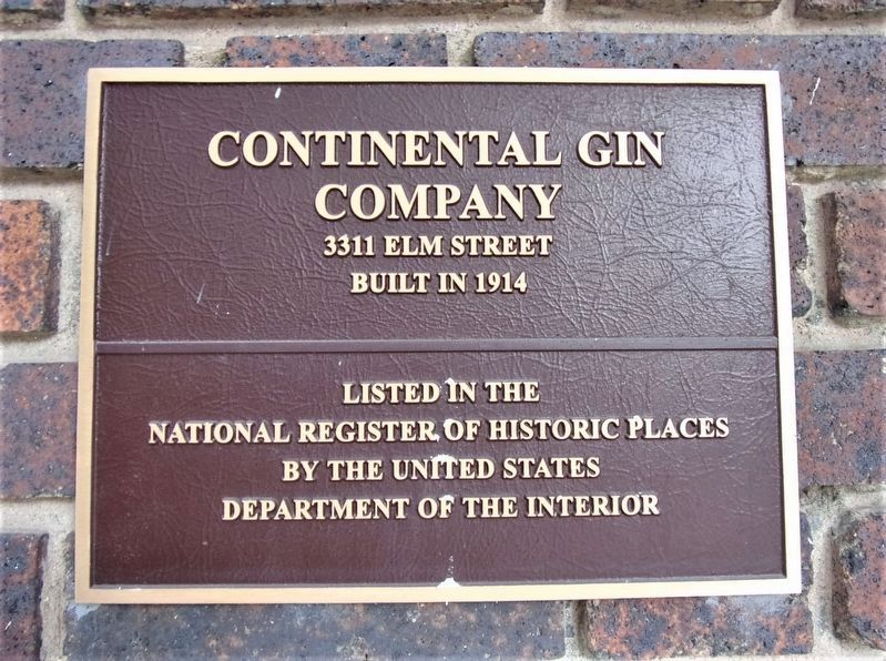 Continental Gin Company Showroom Building NRHP Marker image. Click for full size.