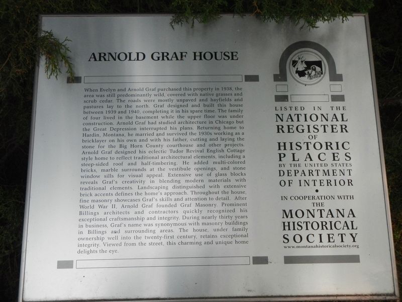 Arnold Graf House Marker image. Click for full size.