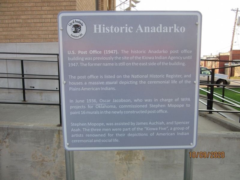Historic Anadarko Marker image. Click for full size.