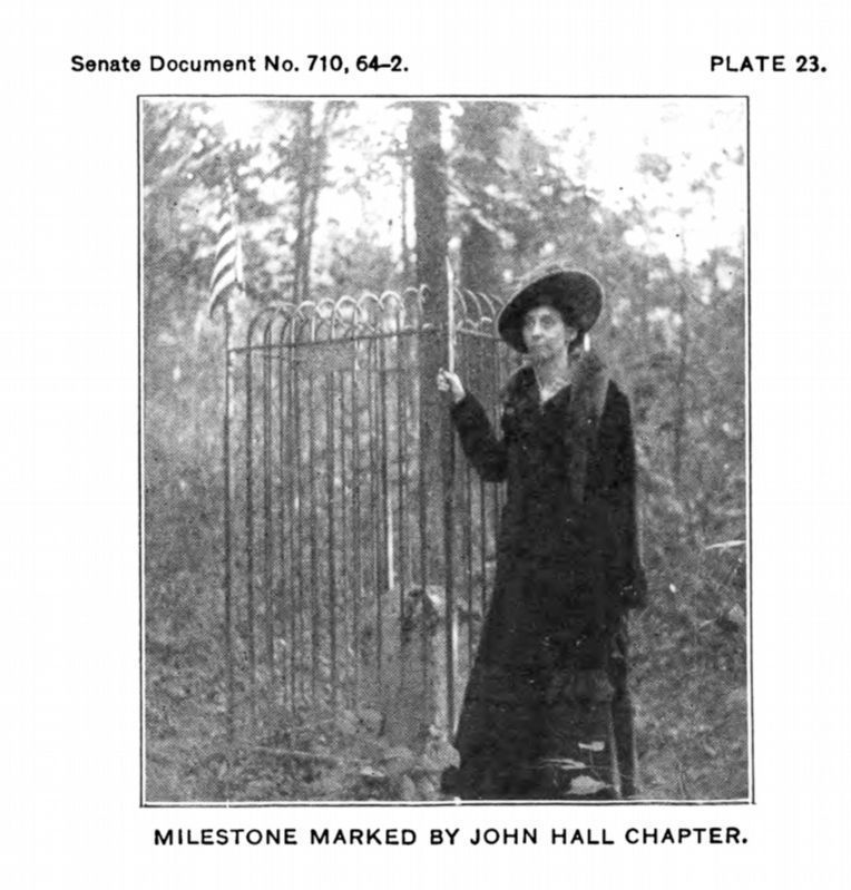 Milestone Marked by John Hall Chapter image. Click for full size.