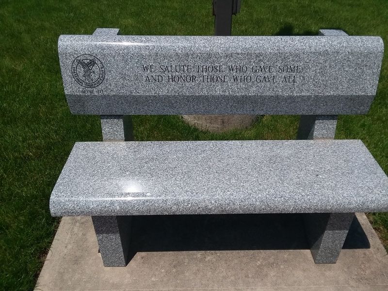 Fraternal Order of Eagles Veterans Memorial Bench Marker image. Click for full size.