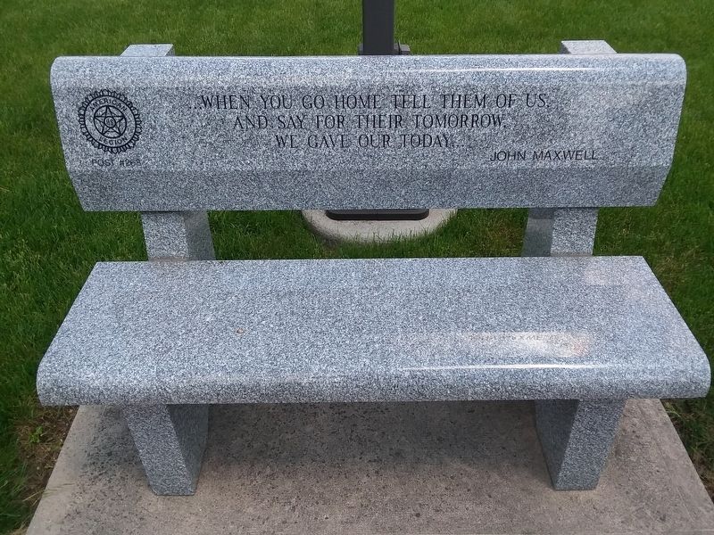 American Legion Veterans Memorial Bench Marker image. Click for full size.