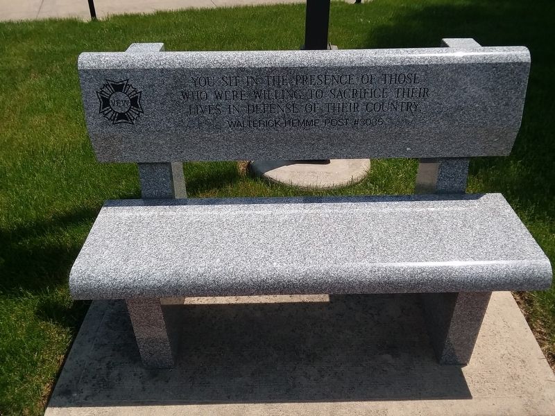 VFW Veterans Memorial Bench Marker image. Click for full size.