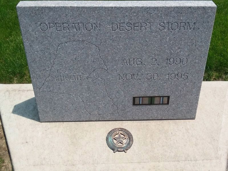 Delphos Operation Desert Storm Memorial image. Click for full size.
