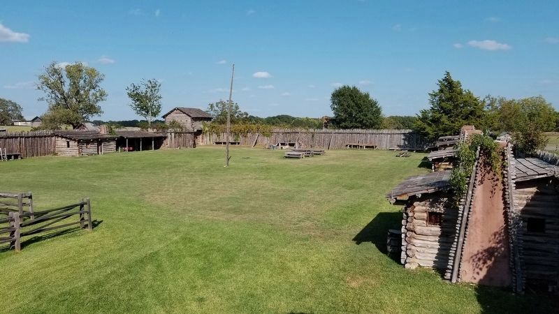 A view of the inside courtyard at Fort Parker image. Click for full size.