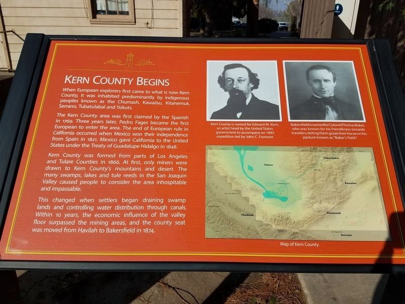 Kern County Begins Marker image. Click for full size.