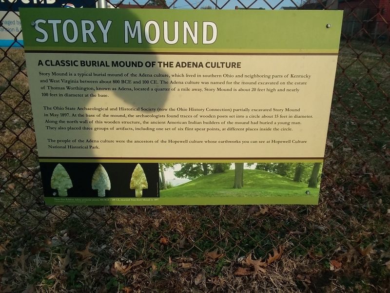 Story Mound Marker. Click for full size. Story Mound Marker image. Click for full size.
