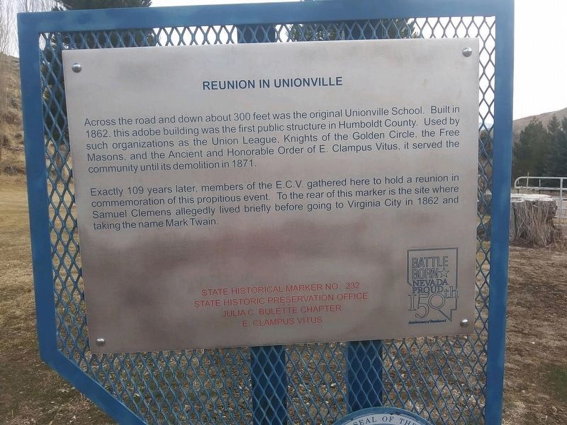 Reunion in Unionville Marker image. Click for full size.