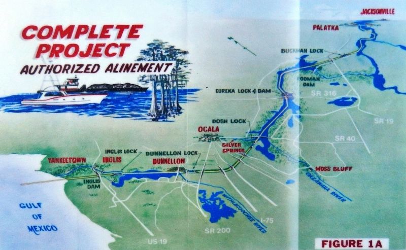 Marker detail: Cross Florida Barge Canal Diagram image. Click for full size.