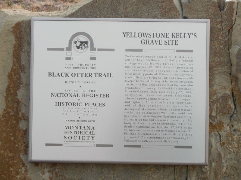 Yellowstone Kelly's Grave Marker image. Click for full size.