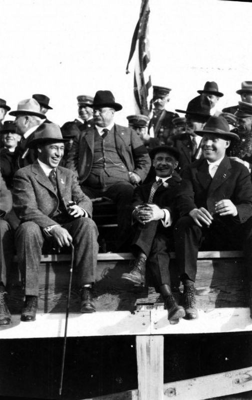 Theodore Roosevelt at the site of his Last Speech. image. Click for full size.