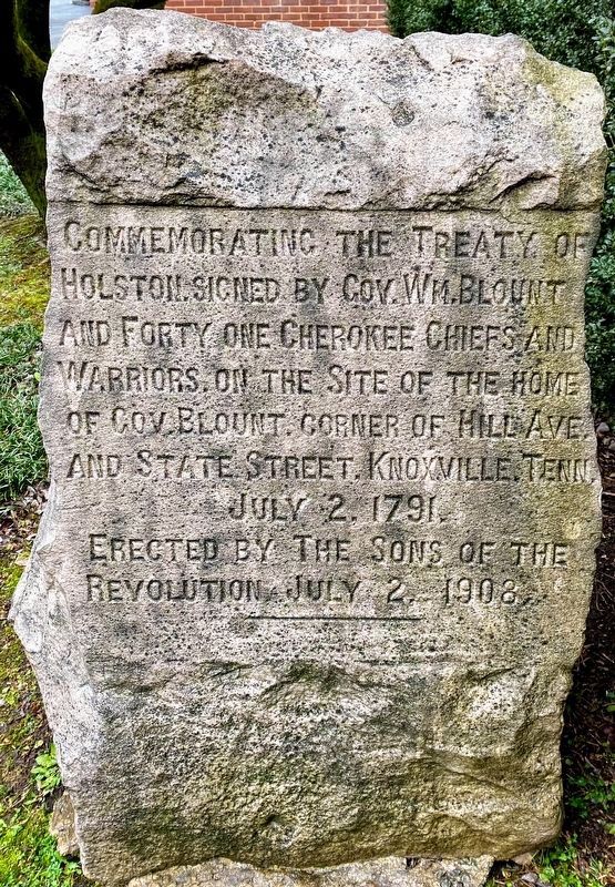 Commemorating the Treaty of Holston Marker image. Click for full size.