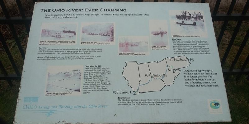 The Ohio River: Ever Changing Marker image. Click for full size.