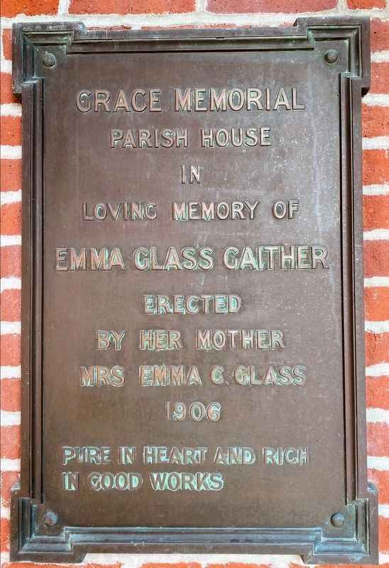 Memorial to Emma Glass Gaither, as described by the Marker image. Click for full size.
