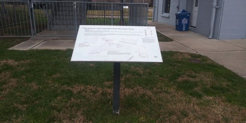The Chilo Lock and Dam #34 Walking Tour Marker image. Click for full size.
