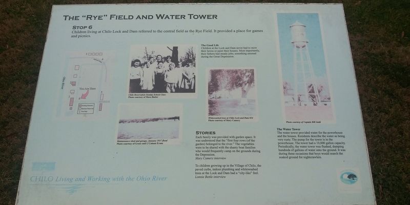 The "Rye" Field and Water Tower Marker image. Click for full size.