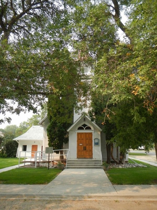 Fromberg Methodist-Episcopal Church and Marker image. Click for full size.