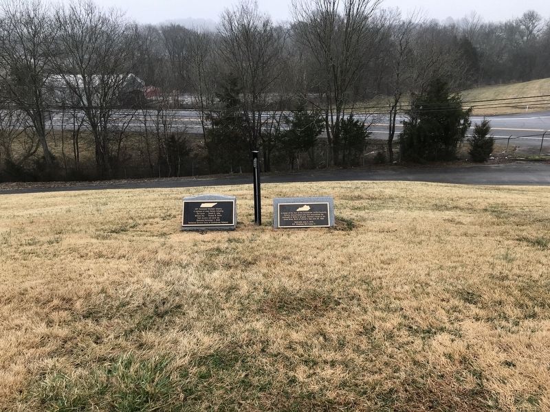 Confederate 1st/3rd Kentucky Calvalry Marker (right). Click for full size. Confederate 1st/3rd Kentucky Calvalry Marker (right) image. Click for full size.