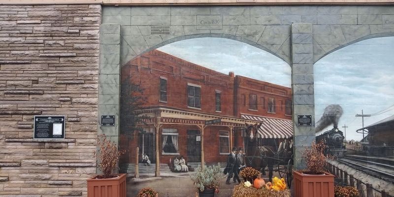 Circa 1890 Marker and Mural image. Click for full size.
