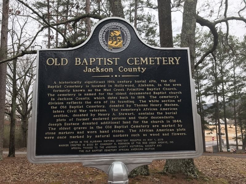 Old Baptist Cemetery Marker image. Click for full size.