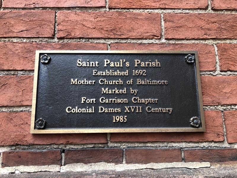 Saint Paul's Parish Marker image. Click for full size.