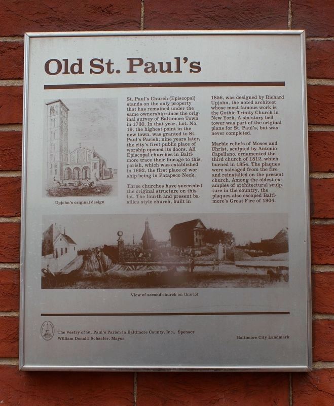 Old St. Paul's Marker. Click for full size. Old St. Paul's Marker image. Click for full size.