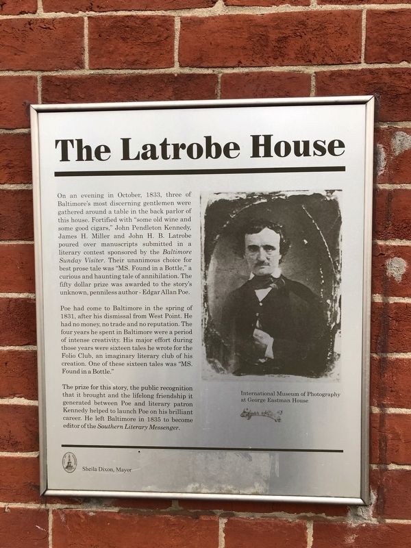 The Latrobe House Marker image. Click for full size.