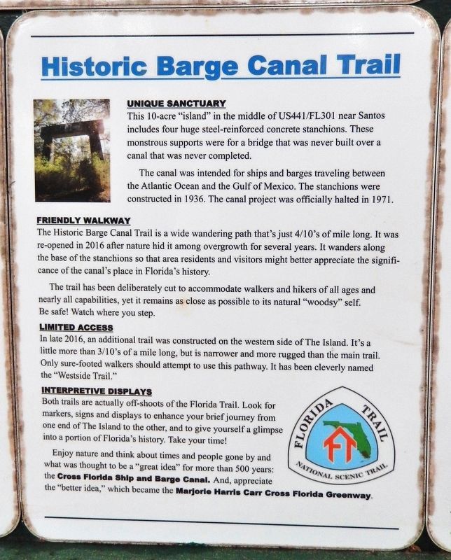 Marker detail: Historic Barge Canal Trail image. Click for full size.