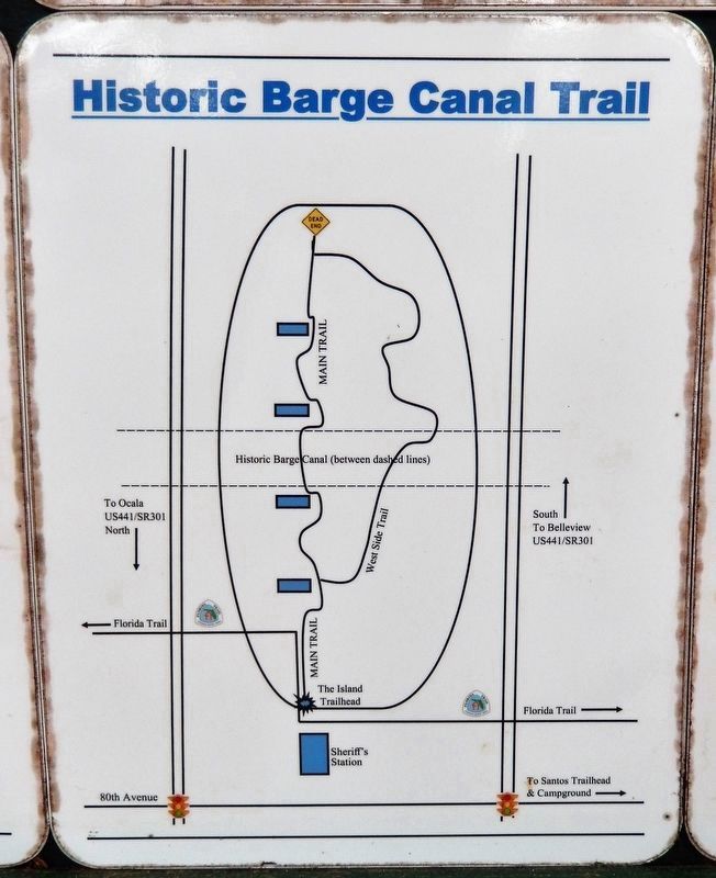 Marker detail: Historic Barge Canal Trail Map image. Click for full size.