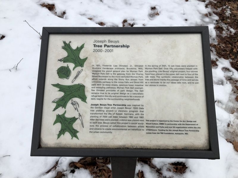 Joseph Beuys Tree Partnership Marker image. Click for full size.