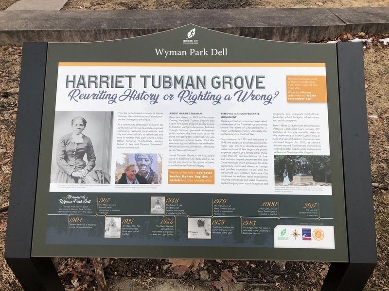 Harriet Tubman Grove Marker image. Click for full size.