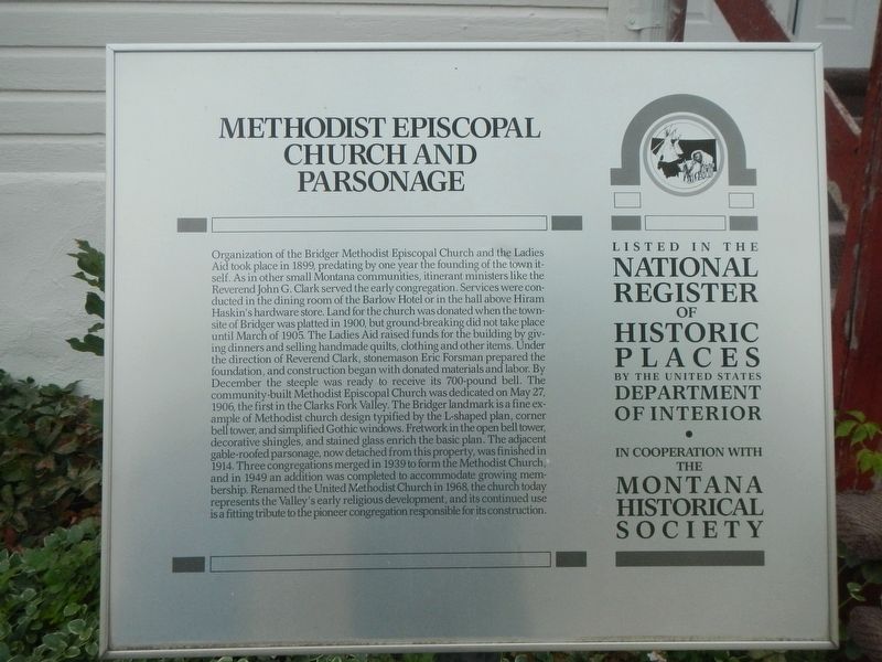 Methodist Episcopal Church and Parsonage Marker image. Click for full size.