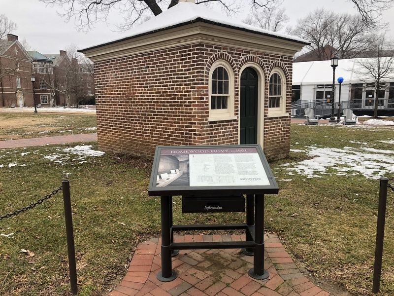 Homewood Privy, c. 1801 Marker, directly in front of the privy image. Click for full size.